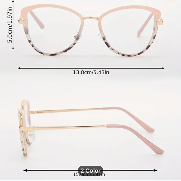 NEW Blue Light Glasses Vintage White Cat Eye Clear Protective Lenses ONE SIZE - Picture 5 of 6